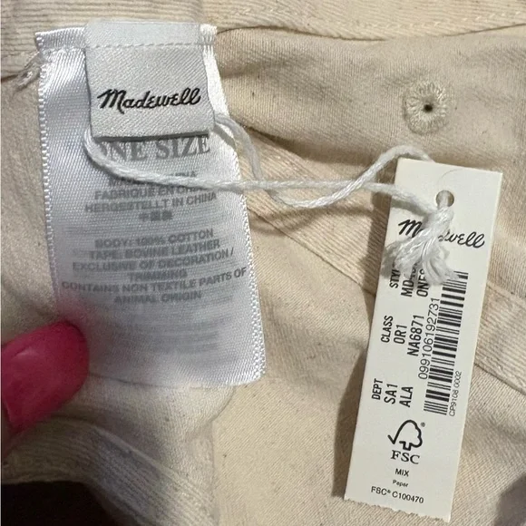 NWT Madewell Organic Cotton Broken In Baseball Cap in Alabaster - Picture 3 of 4